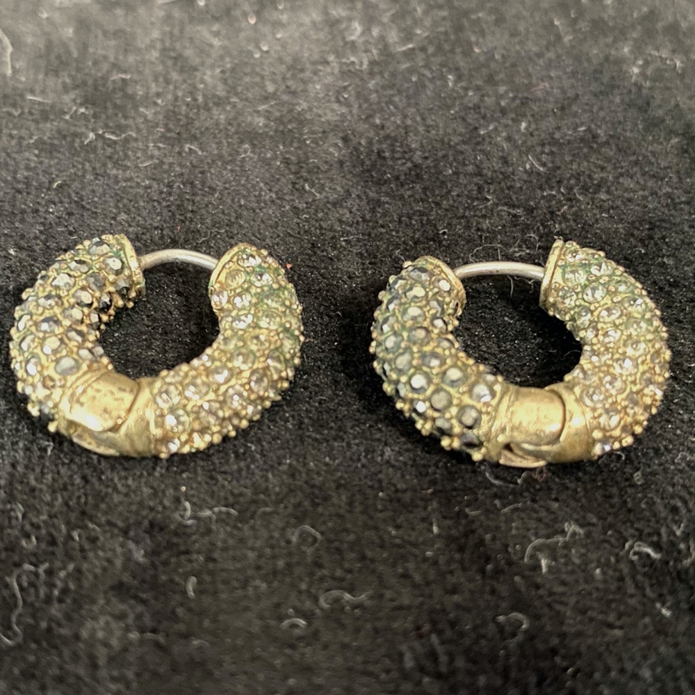 Lia Sofia sparkly two toned Rhinstone earrings